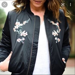 American Eagle Floral Bomber Jacket